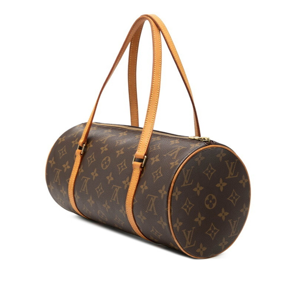 LOUIS VUITTON Brown Monogram Leather Papillon 30 Pouch - Picture 2 of 7